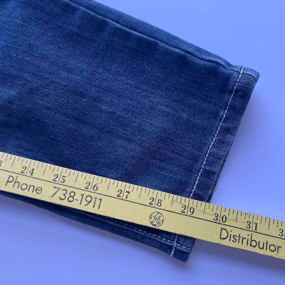 Almost Famous Skinny Distressed Blinged Out Jeans, Size 14 - Picture 6 of 9